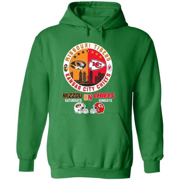 Missouri Tigers On Saturdays Kansas City Chiefs On Sundays Hoodie - Image 2