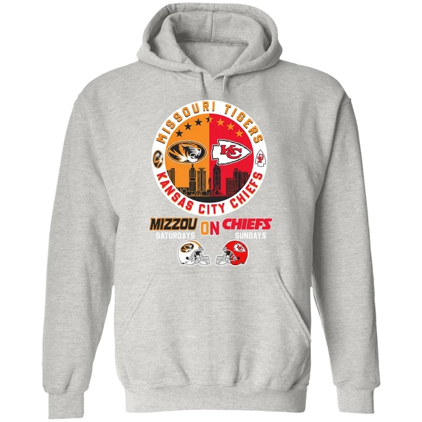 Missouri Tigers On Saturdays Kansas City Chiefs On Sundays Hoodie - Image 9