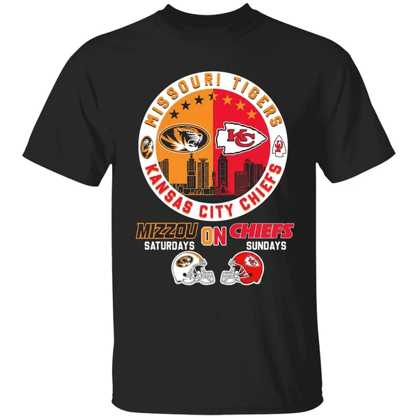Missouri Tigers On Saturdays Kansas City Chiefs On Sundays Shirt