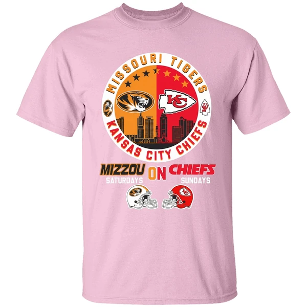 Missouri Tigers On Saturdays Kansas City Chiefs On Sundays Shirt - Image 3