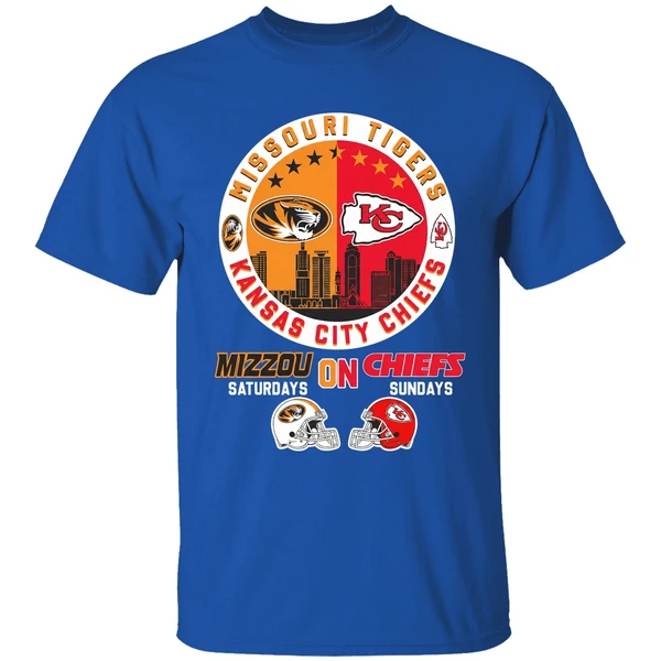 Missouri Tigers On Saturdays Kansas City Chiefs On Sundays Shirt - Image 8