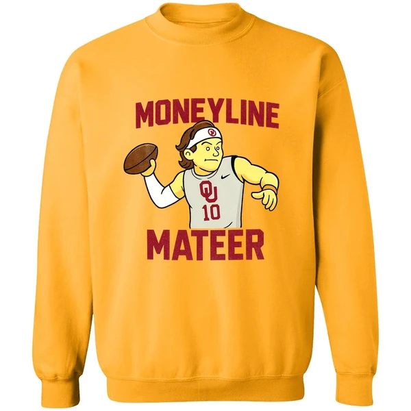 Moneyline Matter Kip Lewis Cartoon Oklahoma Sooners Nfl 2025 Sweatshirt - Image 2