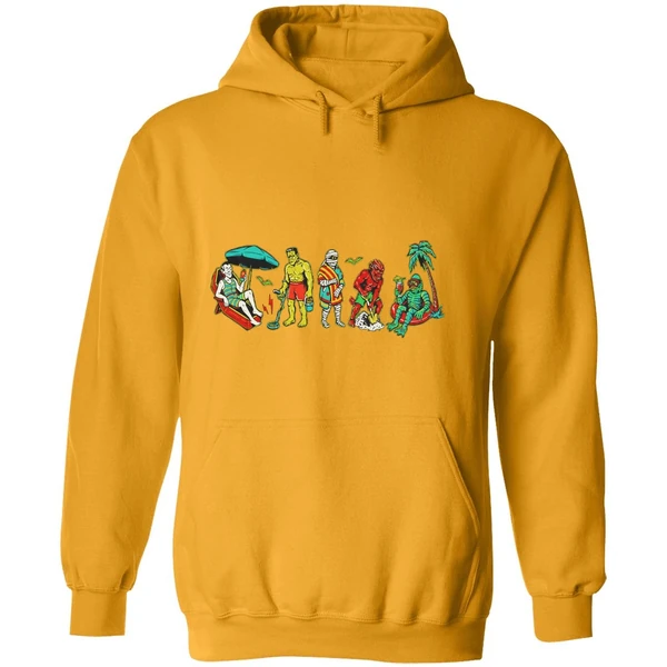 Monster Beach Horror Halloween Hoodie