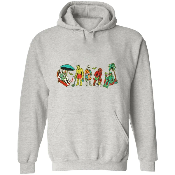 Monster Beach Horror Halloween Hoodie - Image 9