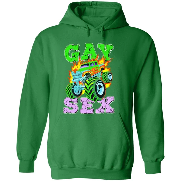 Monster Truck Gay Sex Fire Hoodie - Image 2