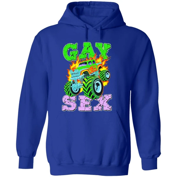 Monster Truck Gay Sex Fire Hoodie - Image 7