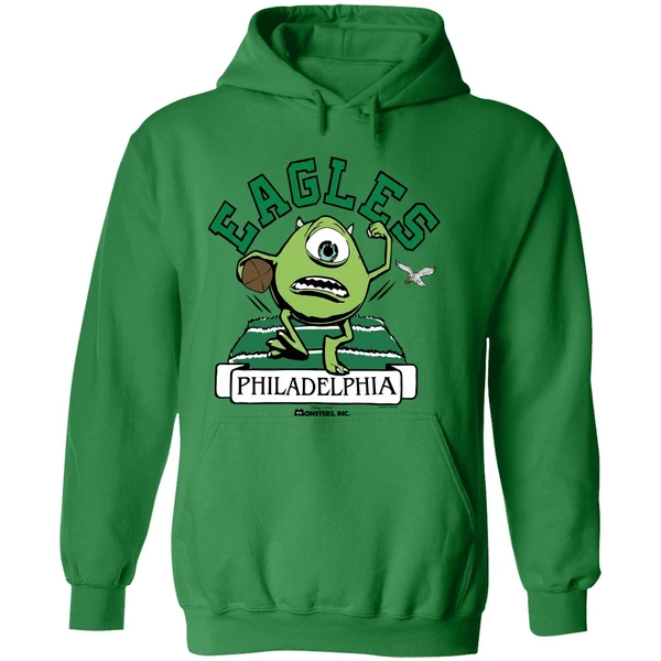 Monsters Inc Mike Wazowski Philadelphia Eagles Hoodie - Image 2