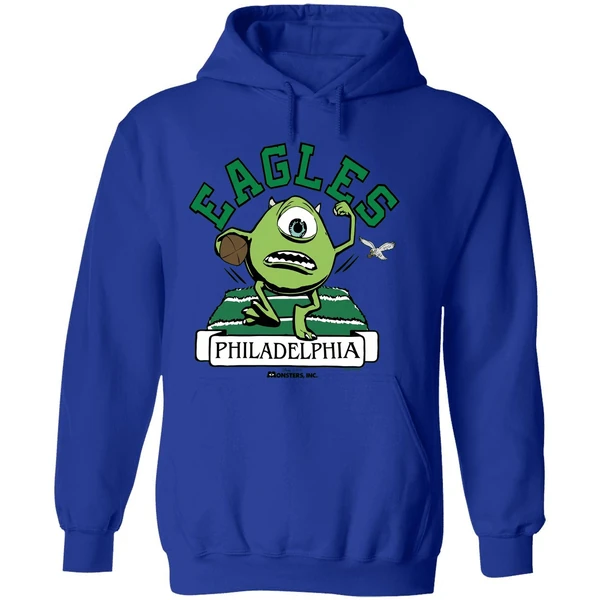 Monsters Inc Mike Wazowski Philadelphia Eagles Hoodie - Image 7