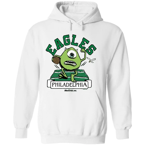 Monsters Inc Mike Wazowski Philadelphia Eagles Hoodie - Image 8