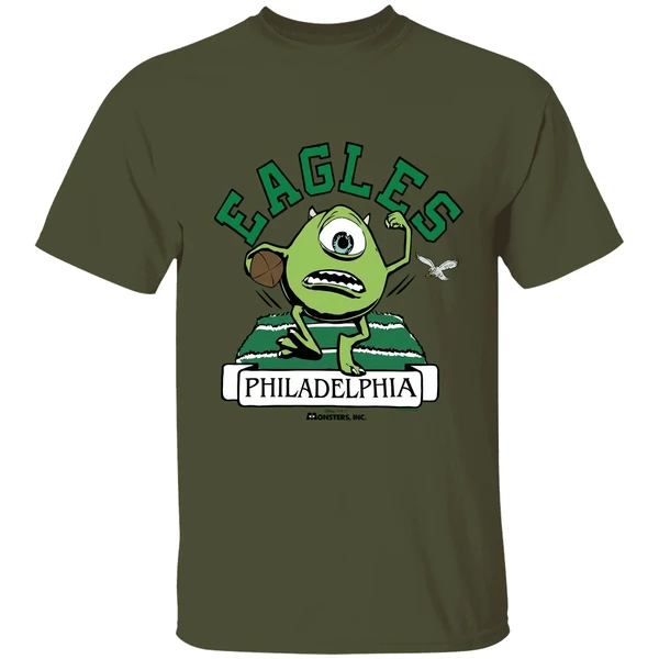Monsters Inc Mike Wazowski Philadelphia Eagles Shirt - Image 9