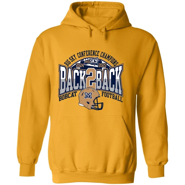 Montana State Bobcats Big Sky Conference Champions Back 2 Back Hoodie