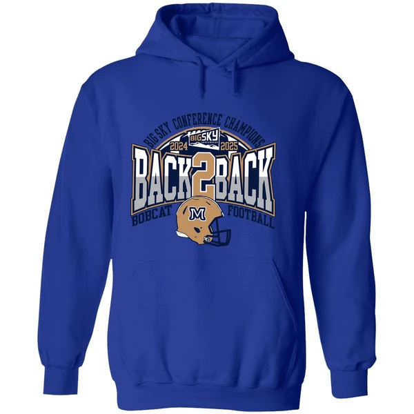 Montana State Bobcats Big Sky Conference Champions Back 2 Back Hoodie - Image 7