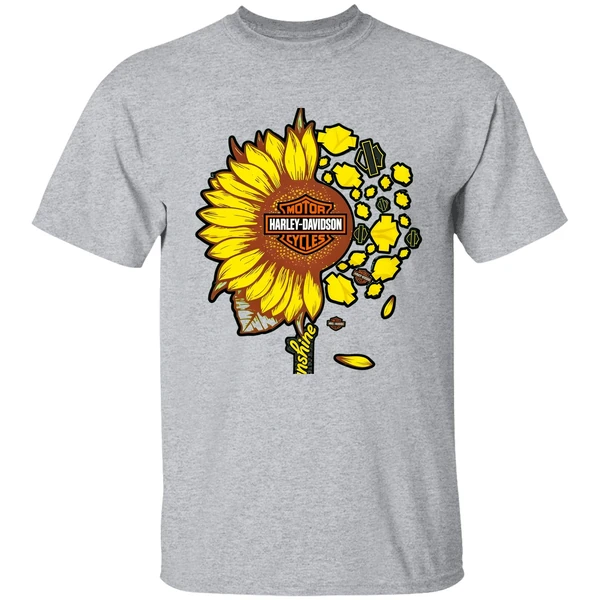 Moto Harley Davidson Cycles Sunflower You Are My Sunshine Shirt - Image 8