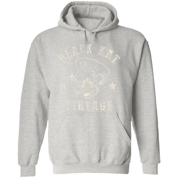 Moto Skull Black Kat Vintage Hoodie - Image 9