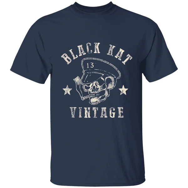moto skull black kat vintage shirt navy