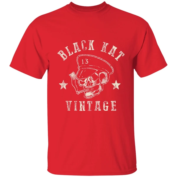 Moto Skull Black Kat Vintage Shirt - Image 7