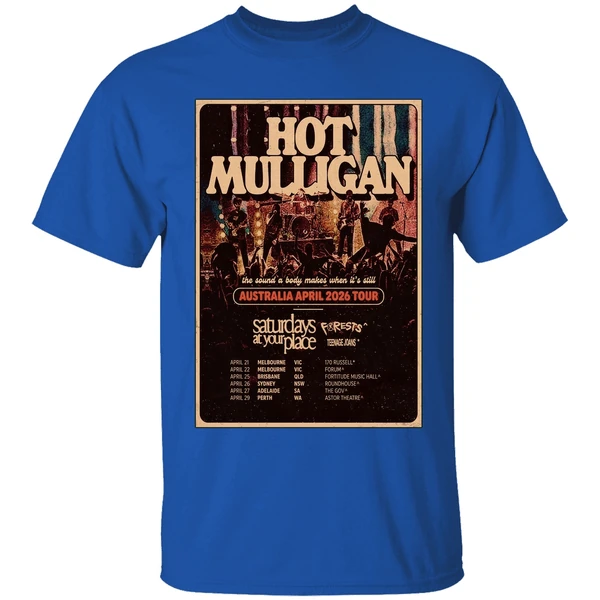 mulligan tour aus april 2026 poster shirt royalblue