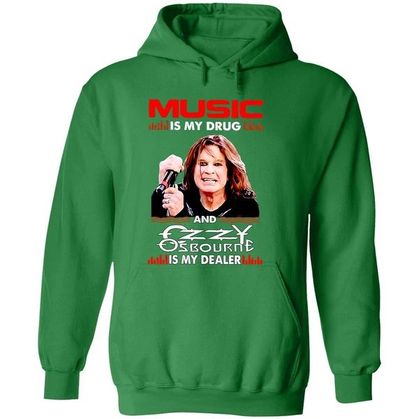 Music Is My Drug And Is My Dealer Ozzy Osbourne Hoodie - Image 2
