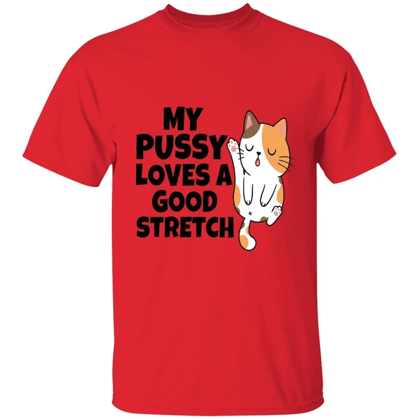 my pussy loves a good stretch sexual fantasies shirt red
