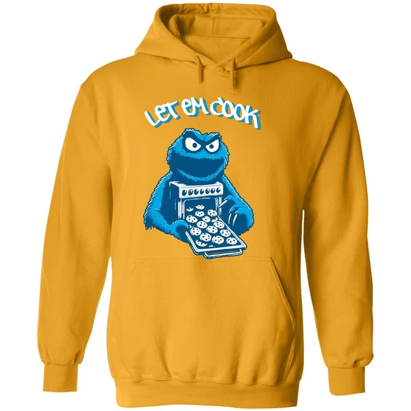 Myron Gaines Wearing Let Em Cook Monster Cookies Hoodie