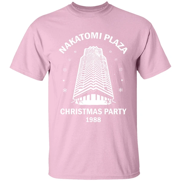 nakatomi plaza christmas party 1988 christmas shirt lightpink