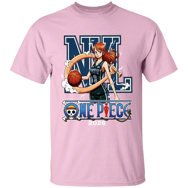 nami new york liberty one piece 2026 anime shirt lightpink