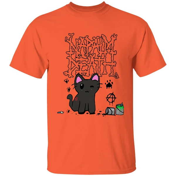 napalm death there is no authority but cats shirt orange