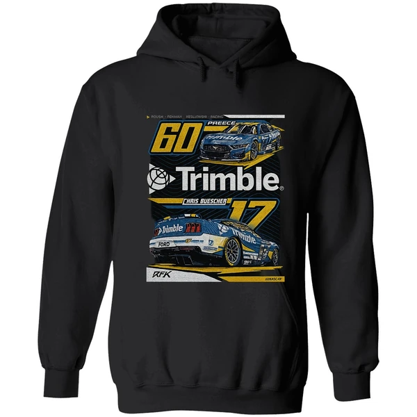 Nascar Rfk Trimble Chais Buescher 60 Preece Hoodie - Image 8