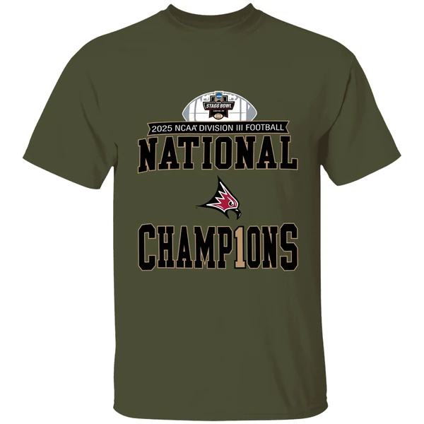 national champions wisconsin river falls falcons ncaa division iii shirt militarygreen