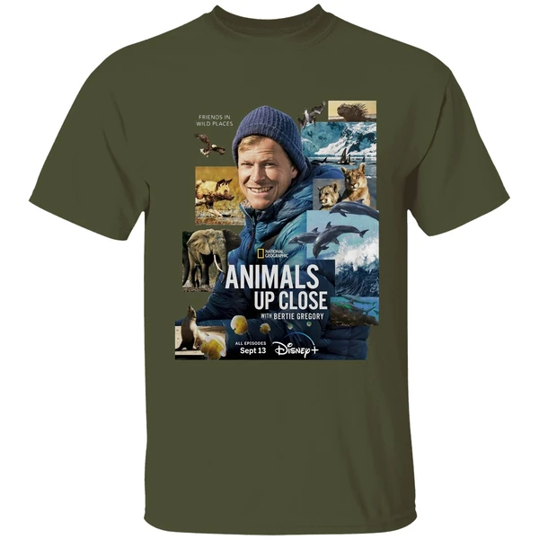 national geographic animals up close with bertie gregory shirt militarygreen