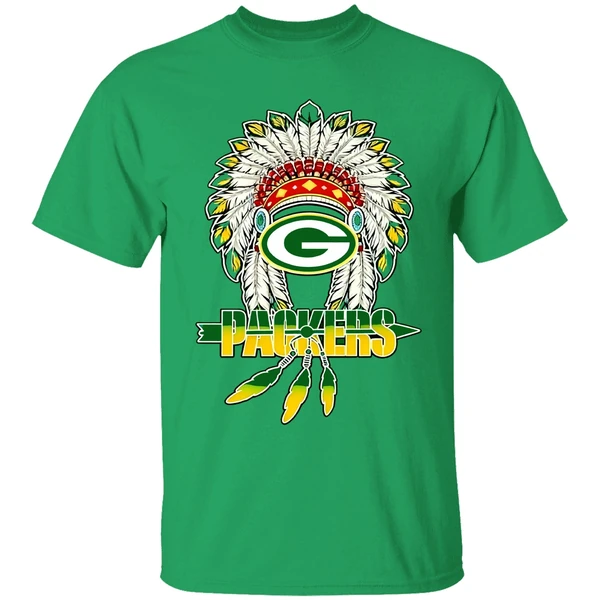 Native American Green Bay Packers Logo Shirt - Image 8