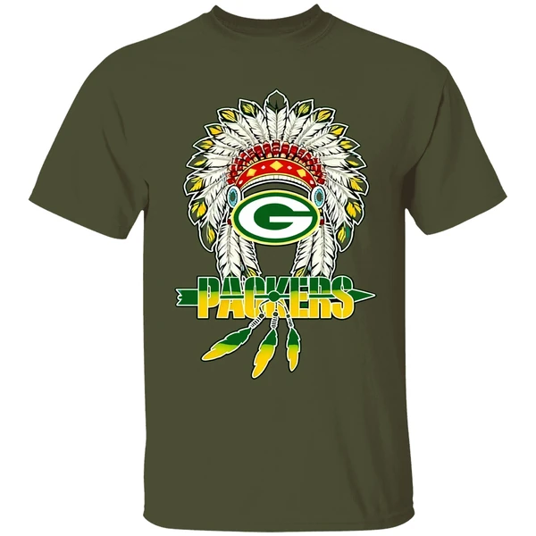 Native American Green Bay Packers Logo Shirt - Image 3