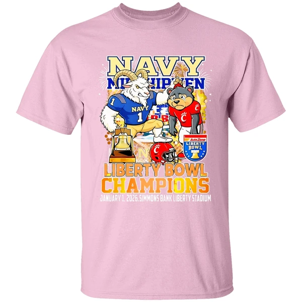 Navy Midshipmen 2025 Liberty Bowl Champions Mascot Shirt - Image 3
