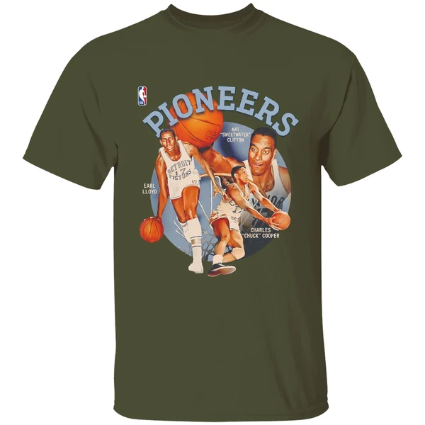 Nba Pioneers Day Nat Sweetwater Clifton Earl Lloyd And Charles Chuck Cooper Shirt - Image 4