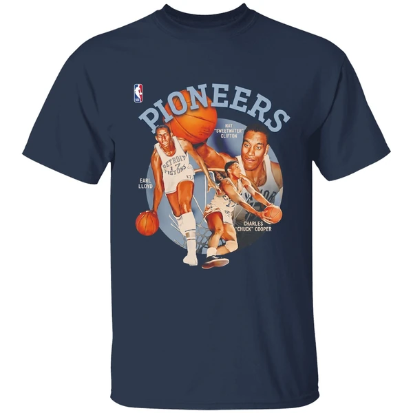 Nba Pioneers Day Nat Sweetwater Clifton Earl Lloyd And Charles Chuck Cooper Shirt - Image 5