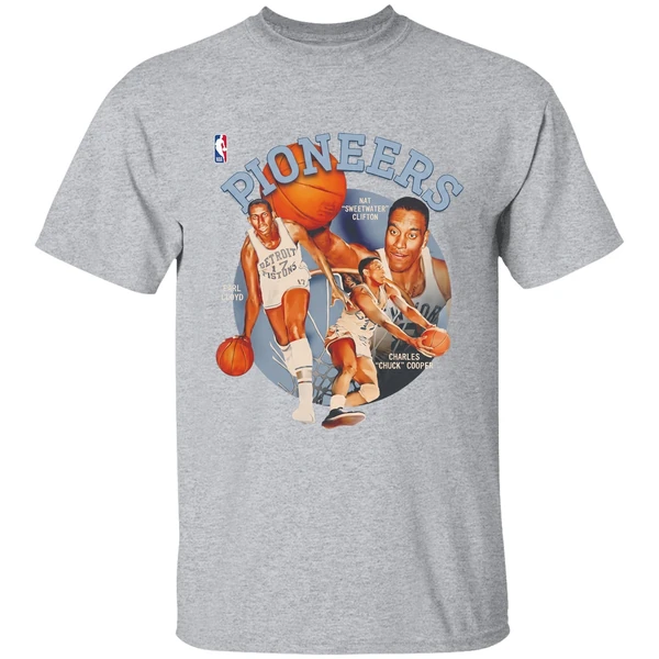 Nba Pioneers Day Nat Sweetwater Clifton Earl Lloyd And Charles Chuck Cooper Shirt - Image 9