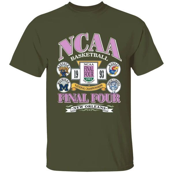 ncaa basketball final four new orleans 1993 shirt militarygreen