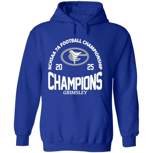 Nchsaa 7a Football Champions 2025 Grimsley Hoodie - Image 7