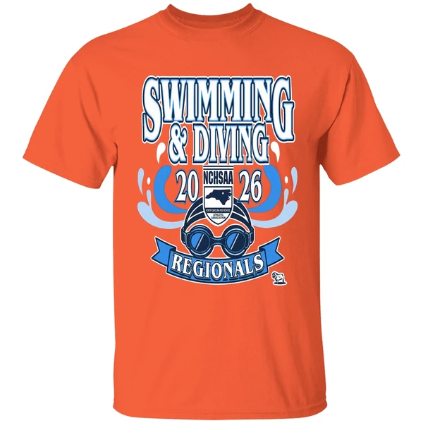 nchsaa swimming diving regionals 2026 shirt orange