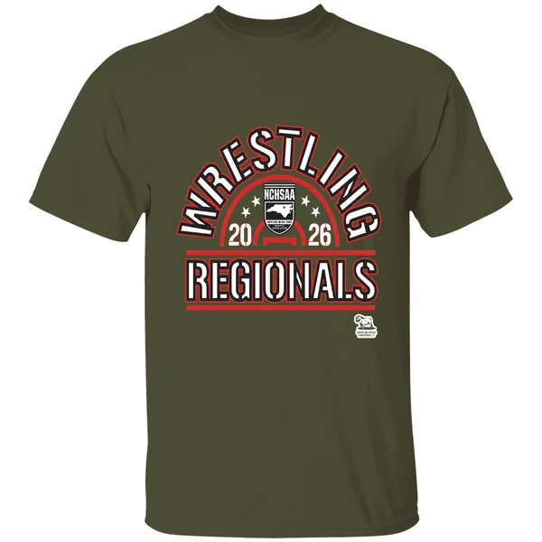 nchsaa wrestling regionals 2026 shirt militarygreen