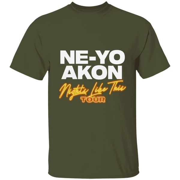 ne yo and akon nights like this tour 2026 shirt militarygreen