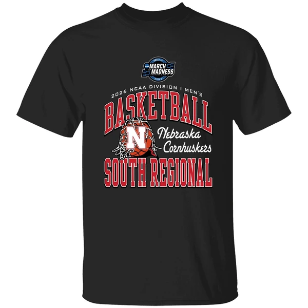 Nebraska Cornhuskers 2026 Ncaa Di Mens Basketball Sweet 16 South Regional Shirt