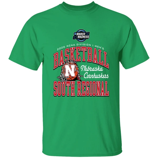 Nebraska Cornhuskers 2026 Ncaa Di Mens Basketball Sweet 16 South Regional Shirt - Image 2