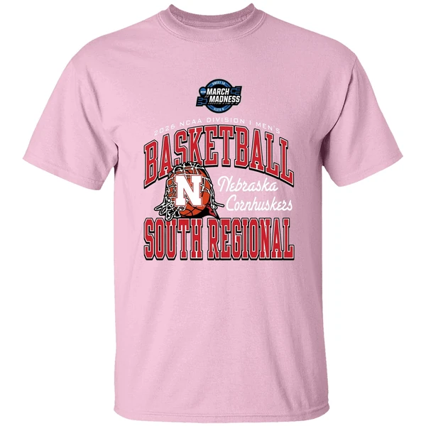 nebraska cornhuskers 2026 ncaa di mens basketball sweet 16 south regional shirt lightpink