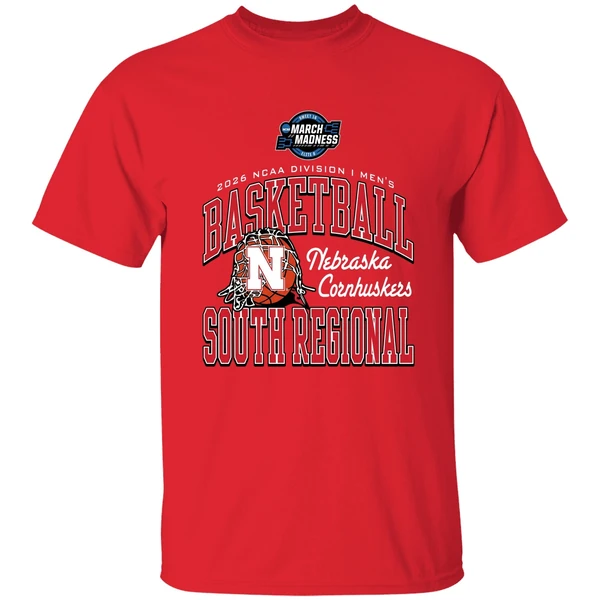 Nebraska Cornhuskers 2026 Ncaa Di Mens Basketball Sweet 16 South Regional Shirt - Image 7