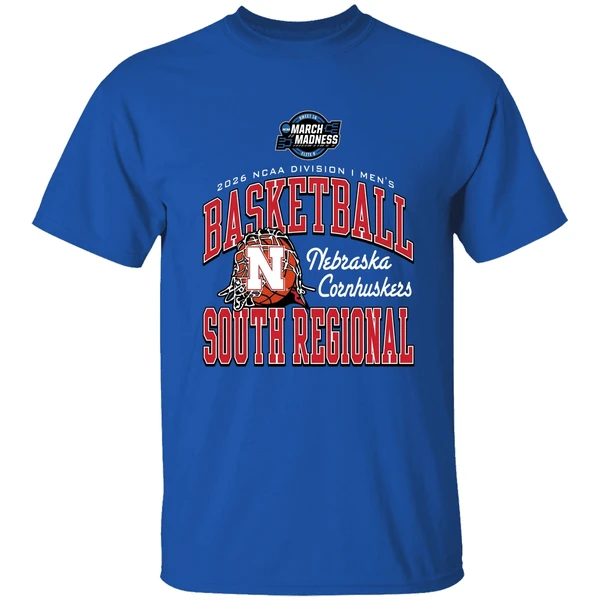Nebraska Cornhuskers 2026 Ncaa Di Mens Basketball Sweet 16 South Regional Shirt - Image 8