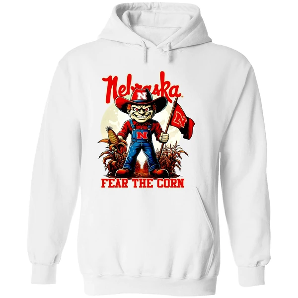 Nebraska Huskers Fear The Corn Hoodie - Image 8