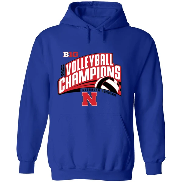 Nebraska Huskers Volleyball Big10 Champions 2025 Hoodie - Image 7