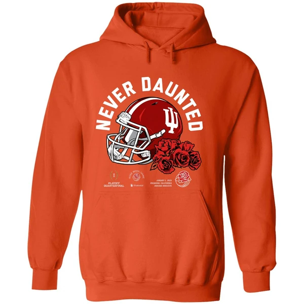 Never Daunted Indiana Hoosiers 2026 Rose Bowl Game Helmet Hoodie - Image 6
