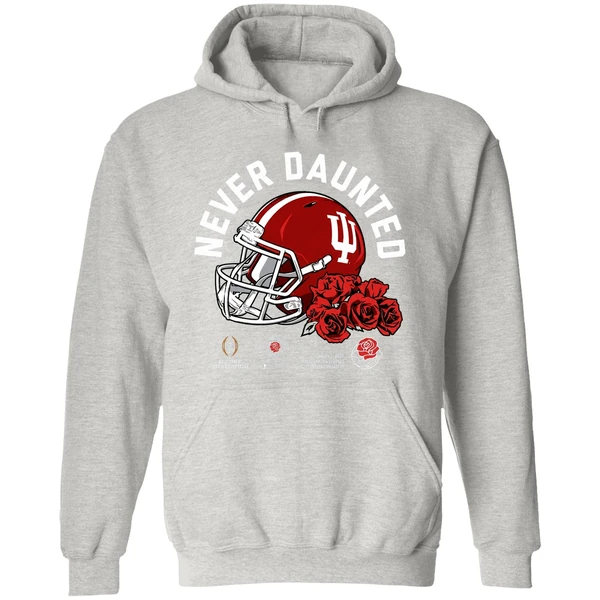 Never Daunted Indiana Hoosiers 2026 Rose Bowl Game Helmet Hoodie - Image 9